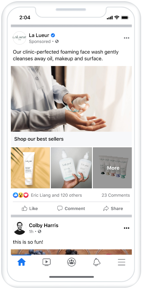 Facebook Collection Ad Format