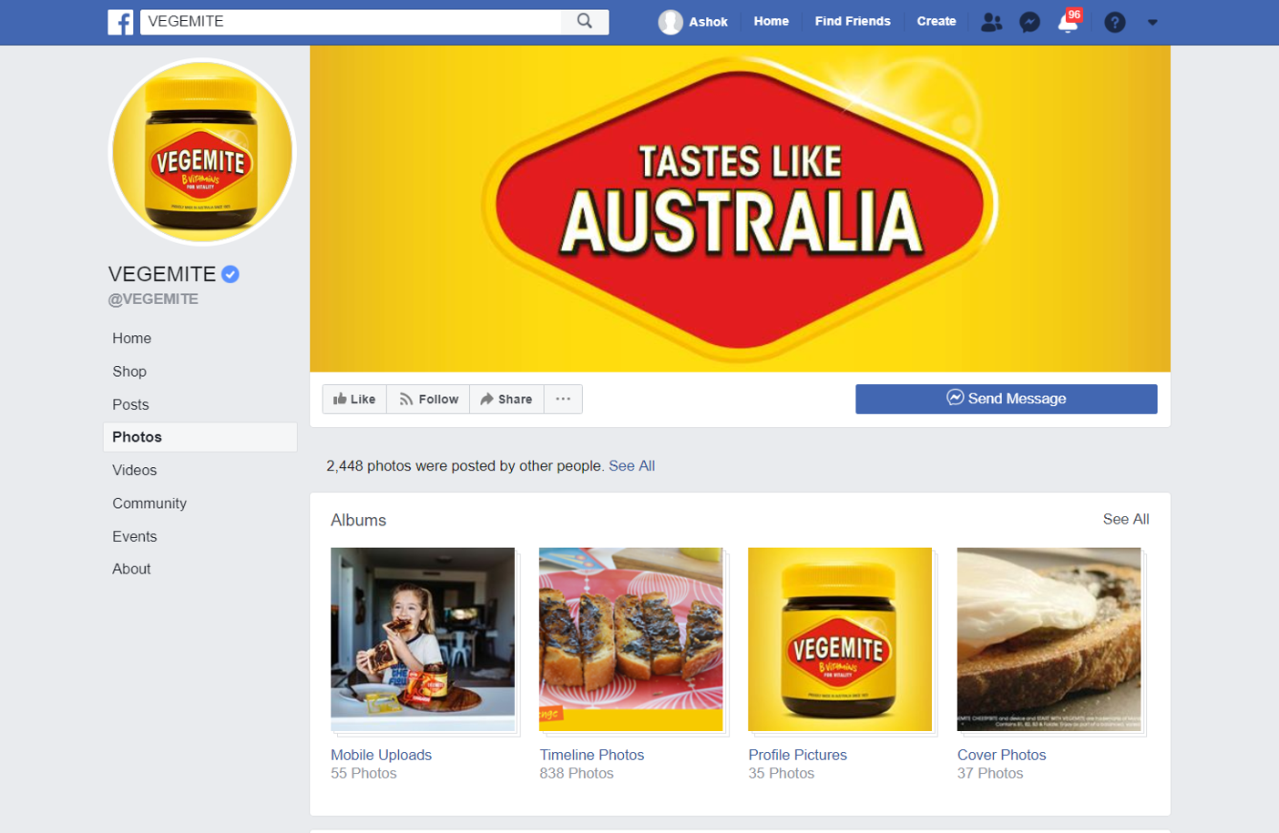 Facebook Marketing — Vegemite