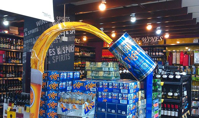 Consumer Promotions - Tiger beer in-store display and promotion