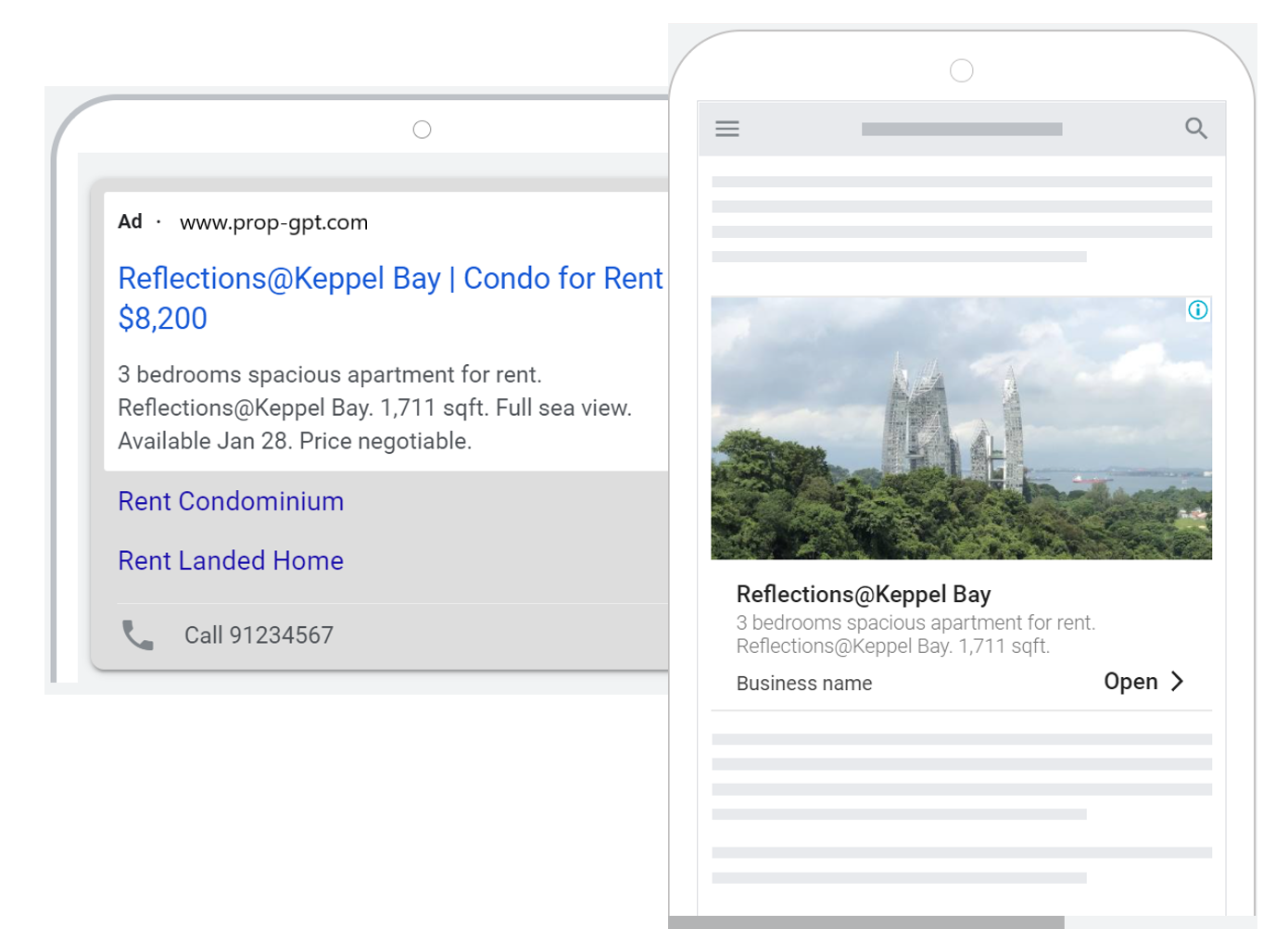 Google Ads Search and Display advertisements - prop-log
