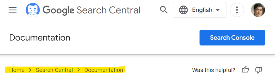 Breadcrumb - On-Page Optimization: Navigational aid that allows users to keep track of their location within the structural hierarchy of the website