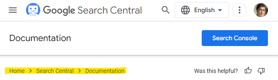 Breadcrumb - On-Page Optimization: Navigational aid that allows users to keep track of their location within the structural hierarchy of the website 