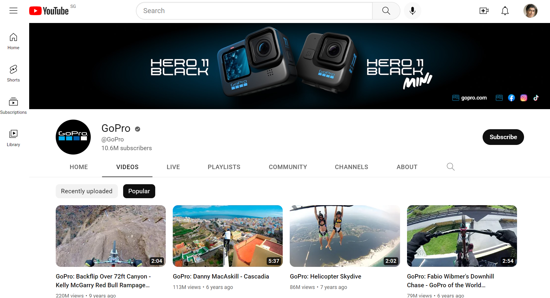 YouTube Brand Channels - GoPro - YouTube Marketing